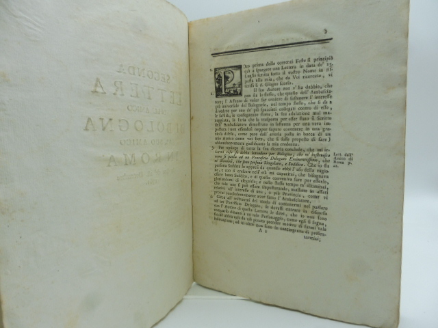 Seconda lettera dell'amico di Bologna al suo amico in Roma in data de' 28 decembre 1761